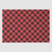 Rode en zwarte buffelcontrole tissuepapier (Voorkant)