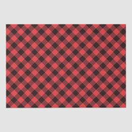 Rode en zwarte buffelcontrole tissuepapier