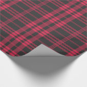 Rode en zwarte buffelfeestdag kerstmis cadeaupapier (Hoek)