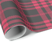 Rode en zwarte buffelfeestdag kerstmis cadeaupapier (Rol Hoek)