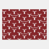 Rode en zwarte buffelkerst inpakpapier vel (Voorkant 2)