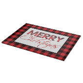 Rode en zwarte buffelkerst snijplank (Hoek)