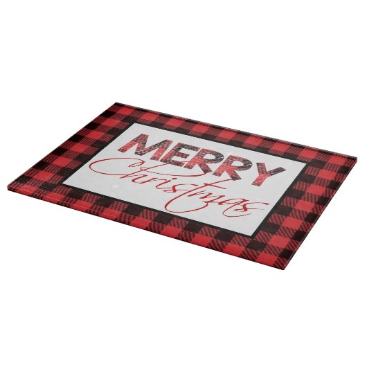 Rode en zwarte buffelkerst snijplank (Hoek)