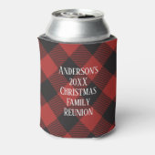 Rode en zwarte buffelplaat blikjeskoeler (Blikje Achterkant)