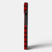 Rode en zwarte buffelplaat Case-Mate iPhone case (Achterkant / Links)