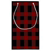 Rode en zwarte buffelplaat klein cadeauzakje (Achterkant)