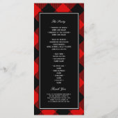 Rode en zwarte buffelplaat  menu (Achterkant)