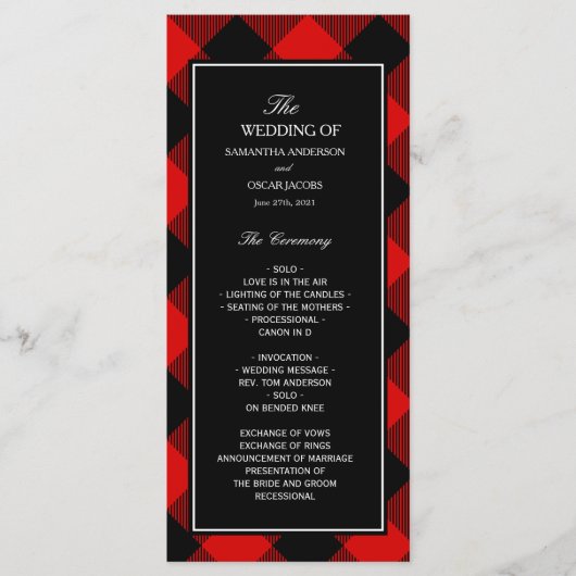 Rode en zwarte buffelplaat  menu (Voorkant)