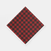 Rode en zwarte buffelplaat servet (Hoek)