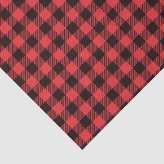 Rode en zwarte buffelplaat tissuepapier (Detail)