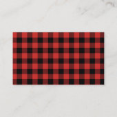 Rode en zwarte buffelplaat visitekaartje (Achterkant)