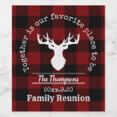 Rode en zwarte buffelplaat wijn etiket (Enkel label)