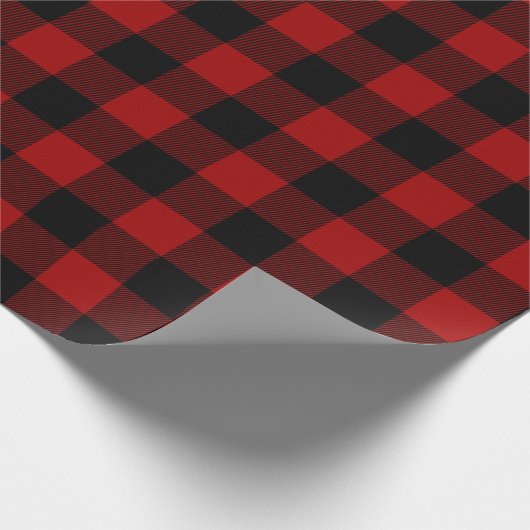 rode en zwarte buffelpleister cadeaupapier (Hoek)