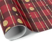 Rode en zwarte buffelpleister cadeaupapier (Rol Hoek)