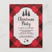 Rode en zwarte buffels met kerstfeestdag briefkaart (Voorkant)