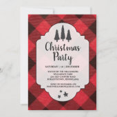 Rode en zwarte buffels met kerstfeestdag kaart (Voorkant)