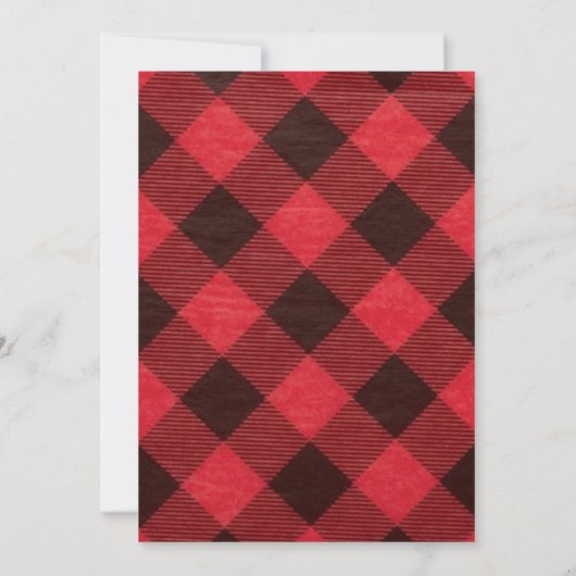 Rode en zwarte buffels met kerstfeestdag kaart (Achterkant)