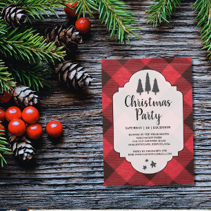 Rode en zwarte buffels met kerstfeestdag kaart