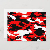 Rode en zwarte Camo Briefkaart (Voorkant / Achterkant)