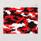 Rode en zwarte Camo Briefkaart (Voorkant)