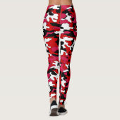 Rode en zwarte Camo-Leggings Leggings (Achterkant)