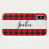 Rode en Zwarte Case-Mate iPhone Hoesje (Achterkant (horizontaal))