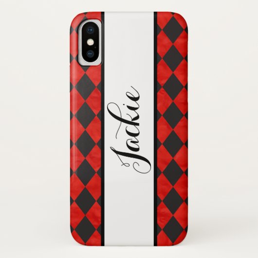 Rode en Zwarte Case-Mate iPhone Hoesje (Achterkant)