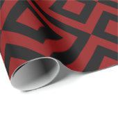 Rode en zwarte Chevrons Cadeaupapier (Rol Hoek)