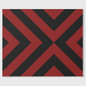 Rode en zwarte Chevrons Cadeaupapier (Vlak)