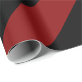 Rode en zwarte Chevrons Cadeaupapier (Rol Hoek)