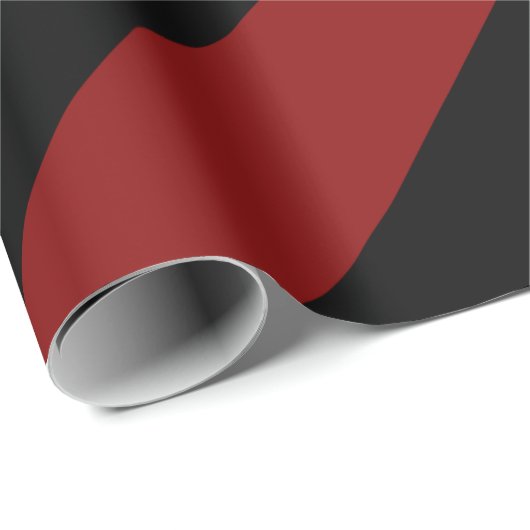 Rode en zwarte Chevrons Cadeaupapier (Rol Hoek)