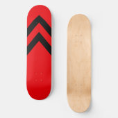 Rode en Zwarte Chevrons Skateboarddek Skateboard (Voorkant)