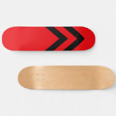 Rode en Zwarte Chevrons Skateboarddek Skateboard (Horizontaal)