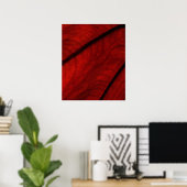 Rode en zwarte colocasie Abstract Poster (Thuiskantoor)