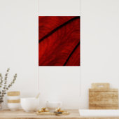 Rode en zwarte colocasie Abstract Poster (Keuken)