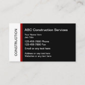 Rode en zwarte constructie visitekaartje (Voorkant)