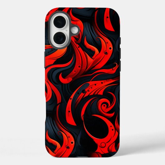 Rode en zwarte design telefoonhoes Case-Mate iPhone case (Achterkant)