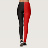 Rode en Zwarte Diamanten Harlekijn Leggings (Achterkant)