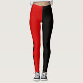 Rode en Zwarte Diamanten Harlekijn Leggings (Voorkant)