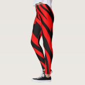 rode en zwarte dierlijke afdruk leggings (Links)