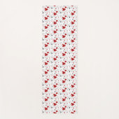 Rode en Zwarte Doodle Harten Aangepaste Monogram N Yogamat (Voorkant)