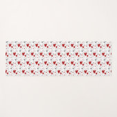 Rode en Zwarte Doodle Harten Aangepaste Monogram N Yogamat (Voorkant (horizontaal))