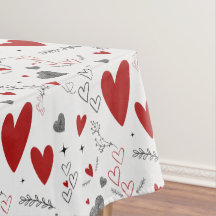 Rode en Zwarte Doodle Harten Liefde