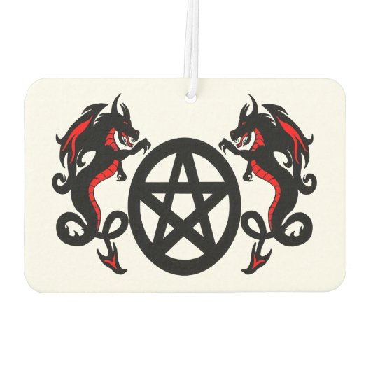 Rode en zwarte draken en pentakel luchtverfrisser (Achterkant)
