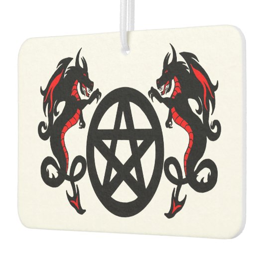 Rode en zwarte draken en pentakel luchtverfrisser (Links)