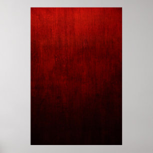 Rode en zwarte florale textiel poster