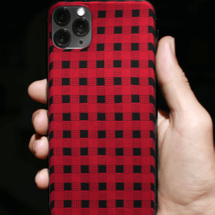 rode en zwarte gebuffelplaat dambord Case-Mate iPhone case