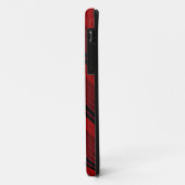 Rode en zwarte geometrische patchwerkquilt Case-Mate iPhone case (Achterkant/links)