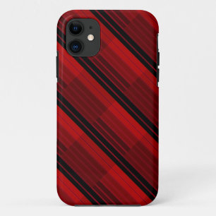 Rode en zwarte geometrische patchwerkquilt Case-Mate iPhone case