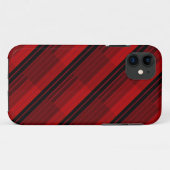 Rode en zwarte geometrische patchwerkquilt Case-Mate iPhone case (Achterkant (horizontaal))
